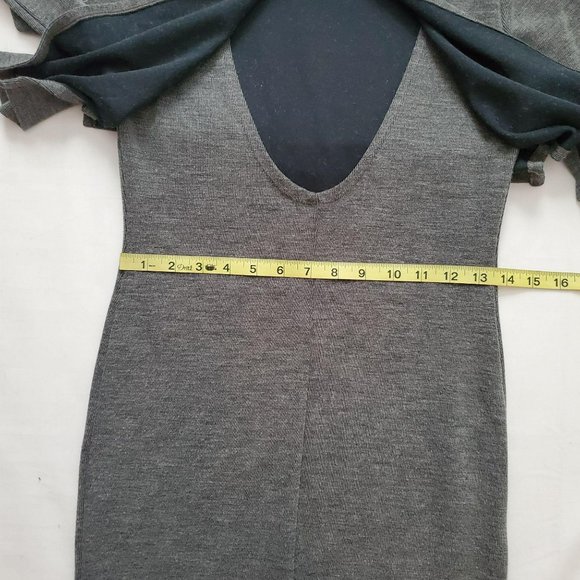 Forever 21 Women's Long Sleeve Cover-Up Style Bodycon Knit Gray Dress Size Small - Picture 8 of 13